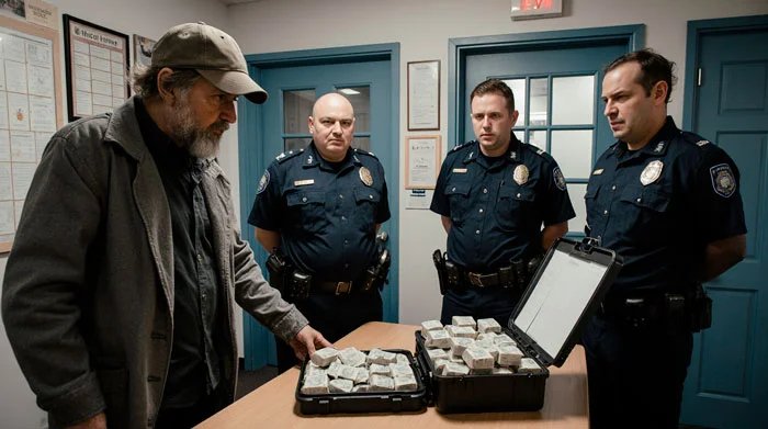 Homeless man finds suitcase